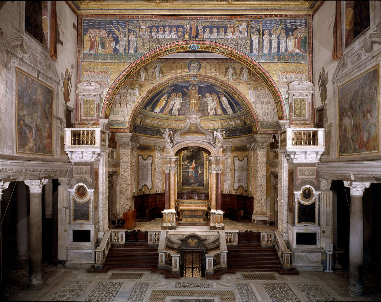 Internal View of the Basilica by School Italian