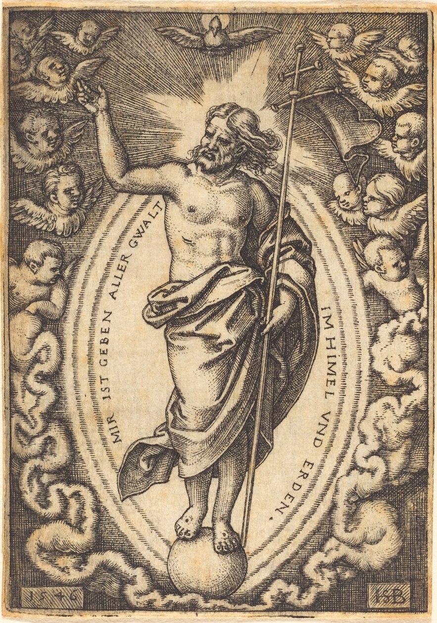 Christ on the Globe by Sebald Beham