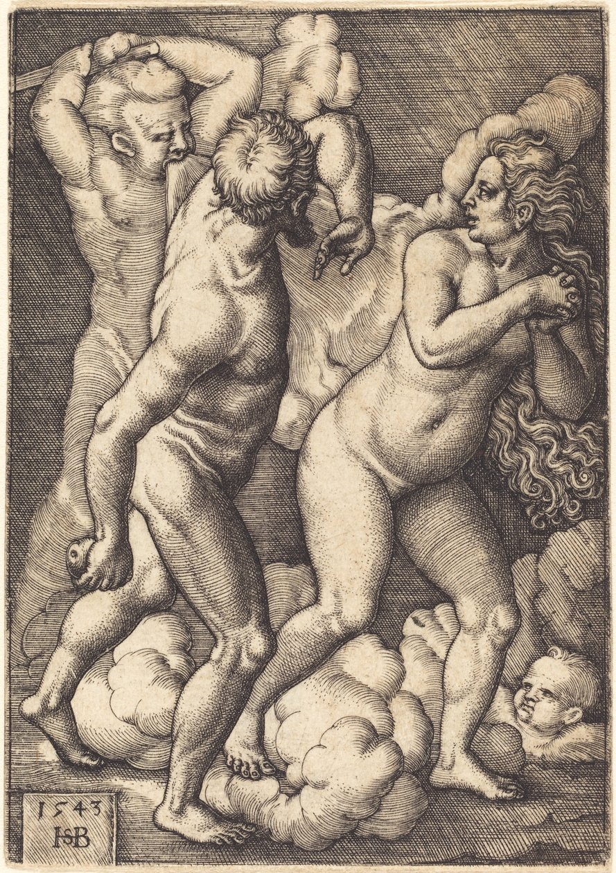 Expulsion from Paradise by Sebald Beham
