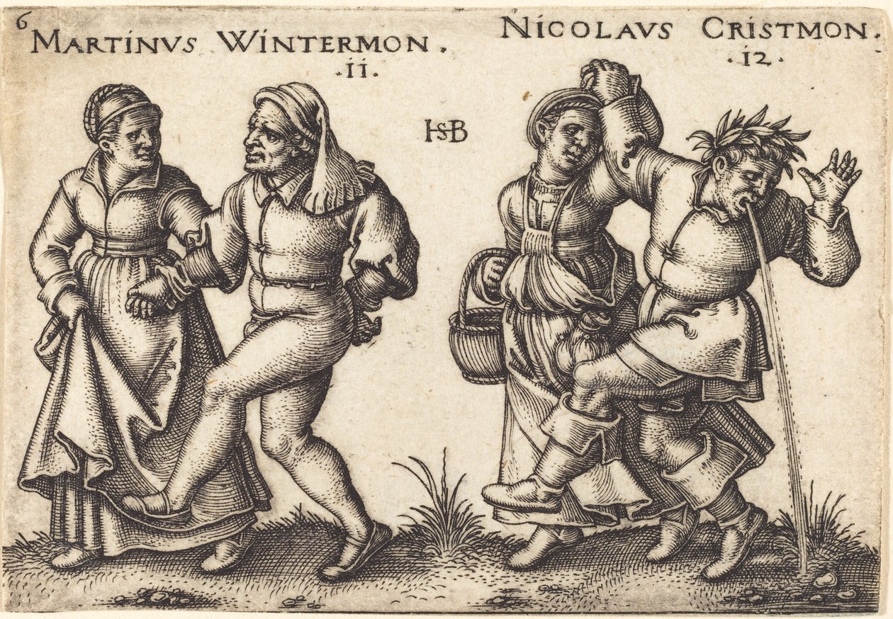 November and December by Sebald Beham