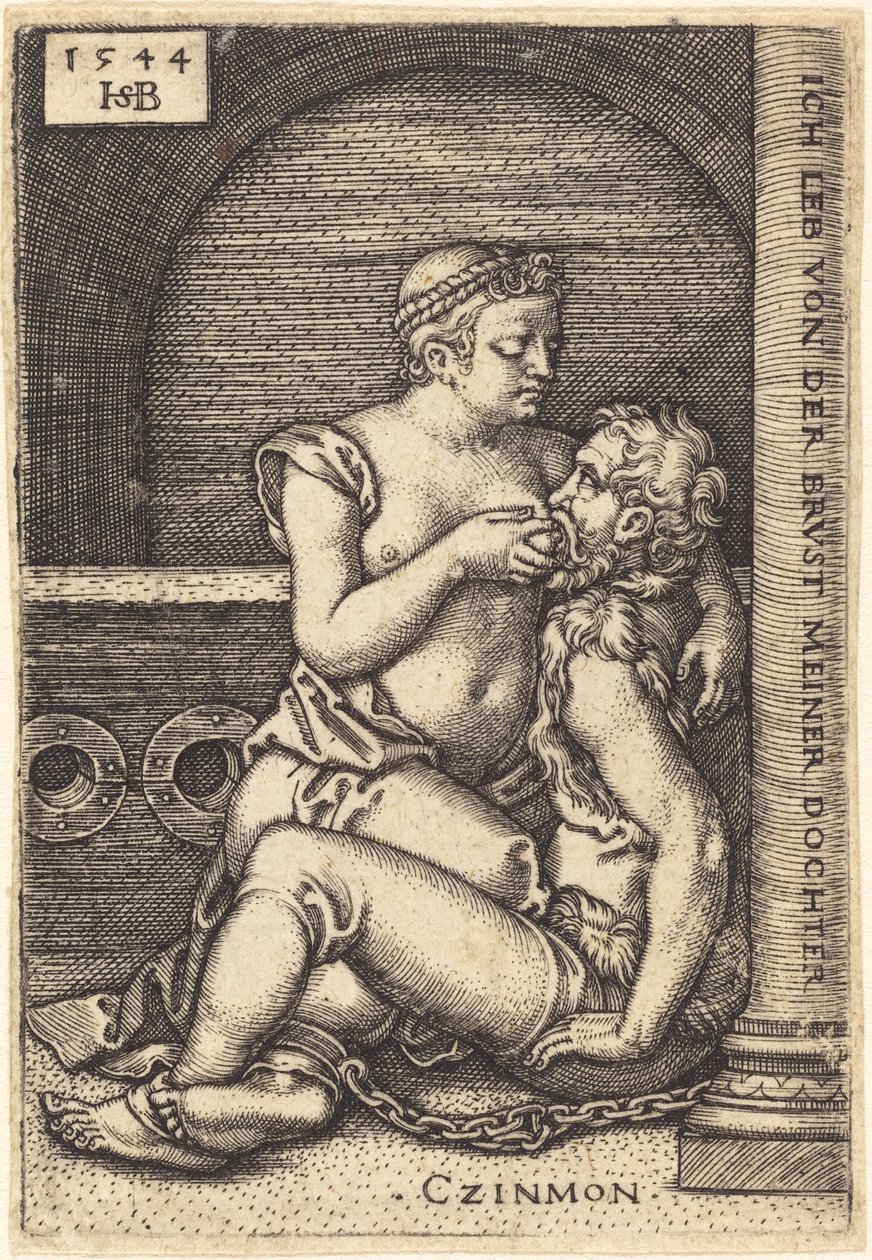Simon and His Daughter (Cimon and Pero) by Sebald Beham