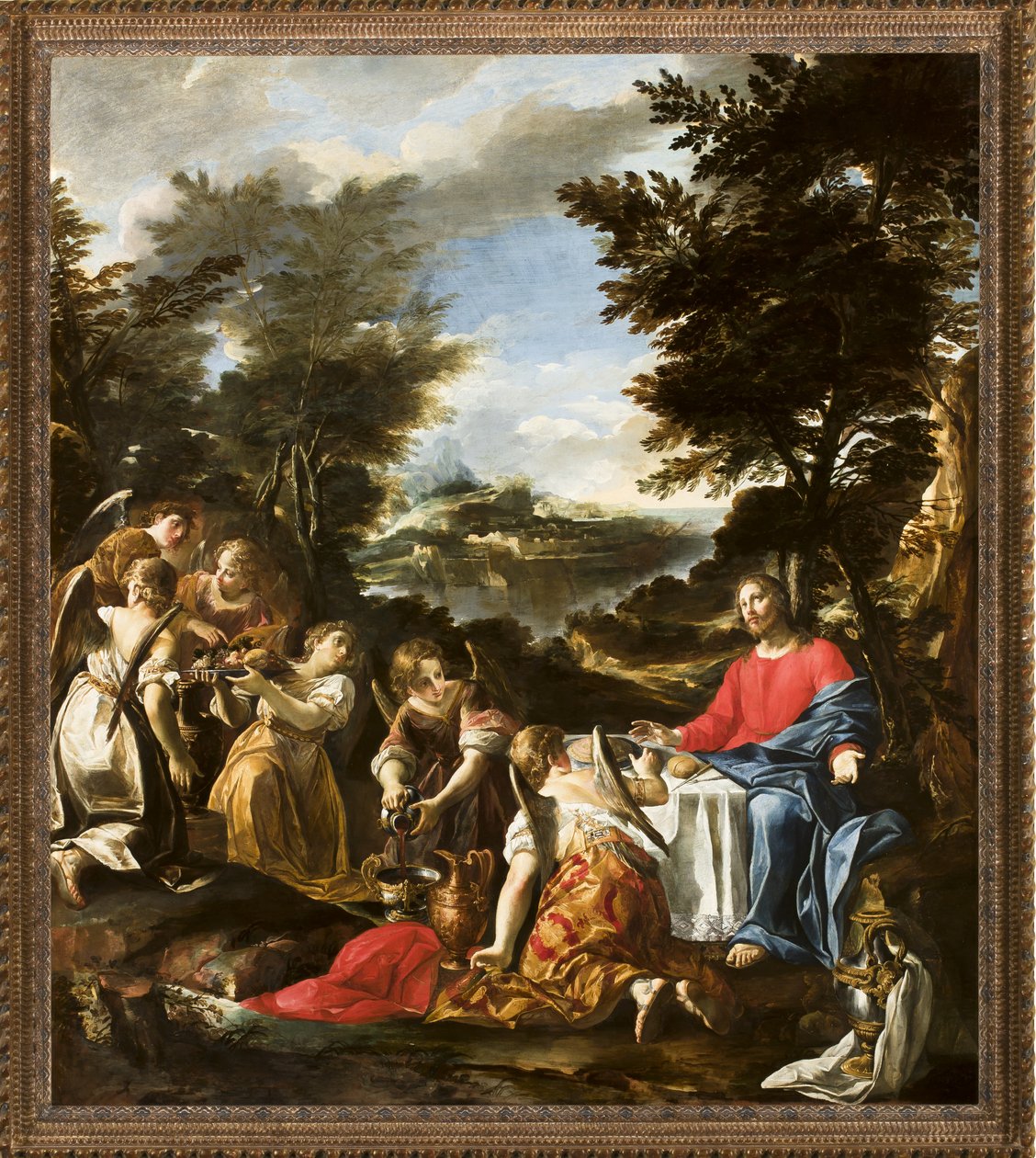 Christ Served by Angels by Sebastiano Ricci