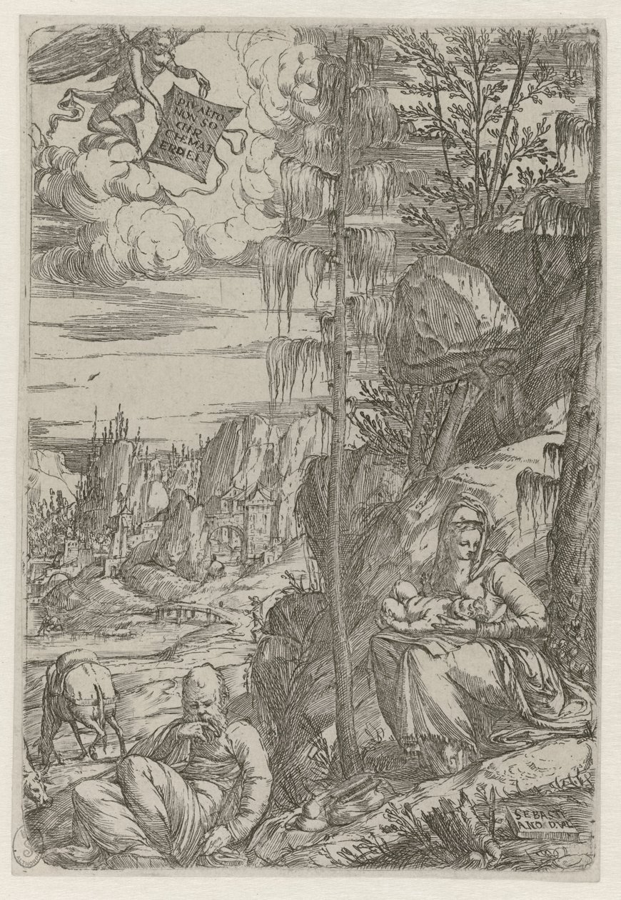 Rest on the Flight into Egypt by Sebastiano de