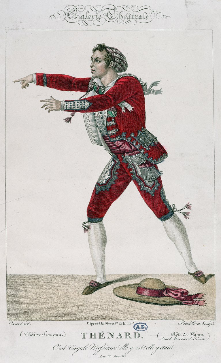 The Actor Thenard in the Role of Figaro in 