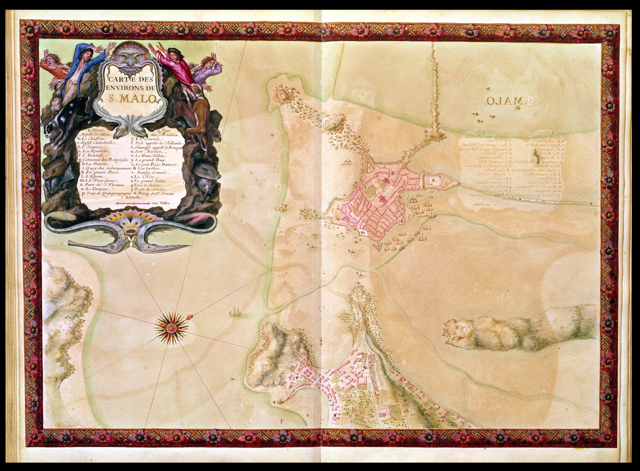 Map and Plan of Saint-Malo, from the 