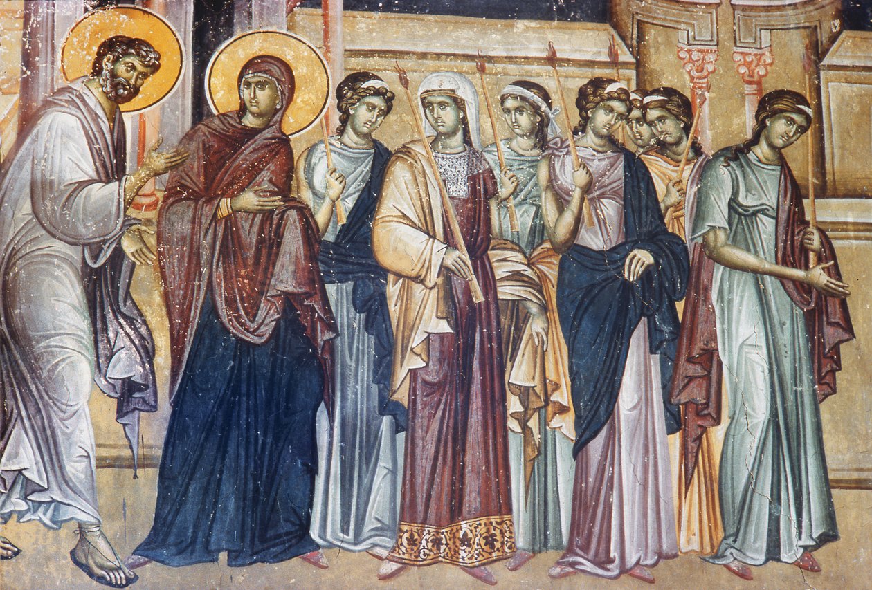 Presentation of the Virgin in the Temple by Serbian School