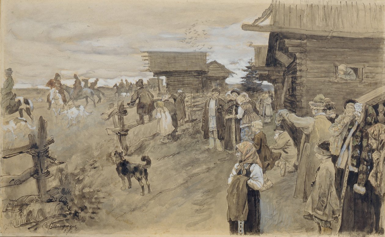 Hunting with Borzois by Sergei Arsenevich Vinogradov