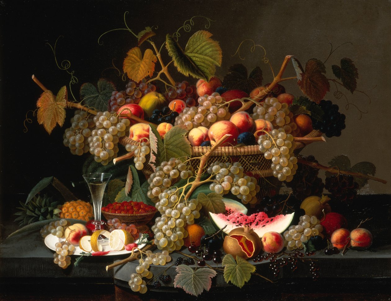 Still Life with Fruit by Severin Roesen