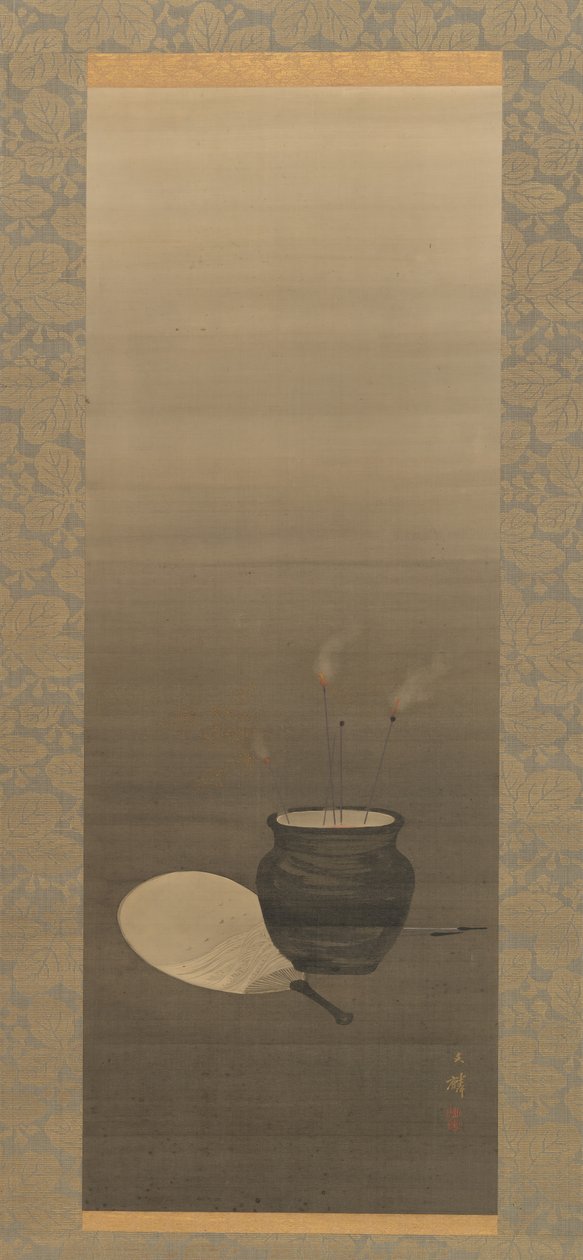 Sparklers on Summer Evening by Shiokawa Bunrin