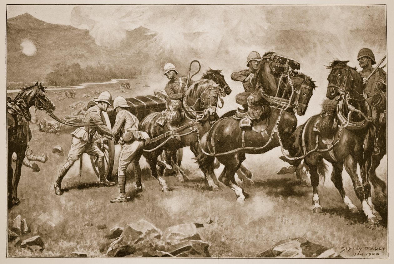 The Battle of Colenso - The last desperate attempt to save the guns of the 14th and 66th batteries by Sidney Paget