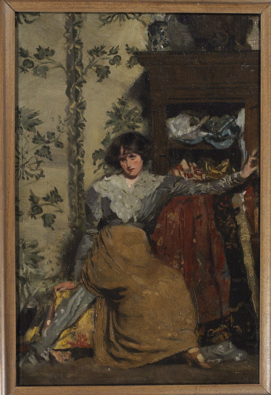 Seated Woman in Interior by Sidney Herbert Sime