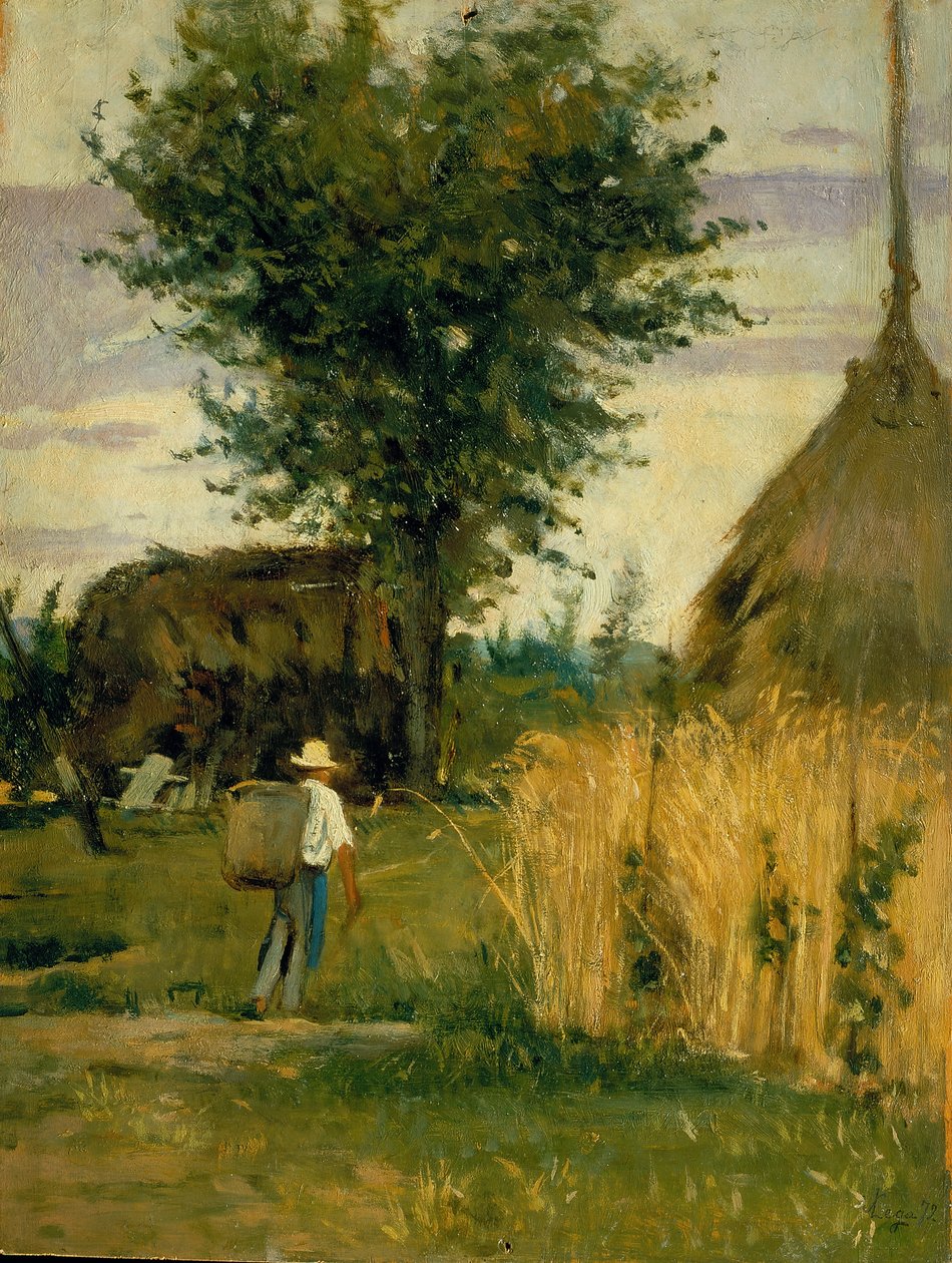 On the farmyard by Silvestro Lega
