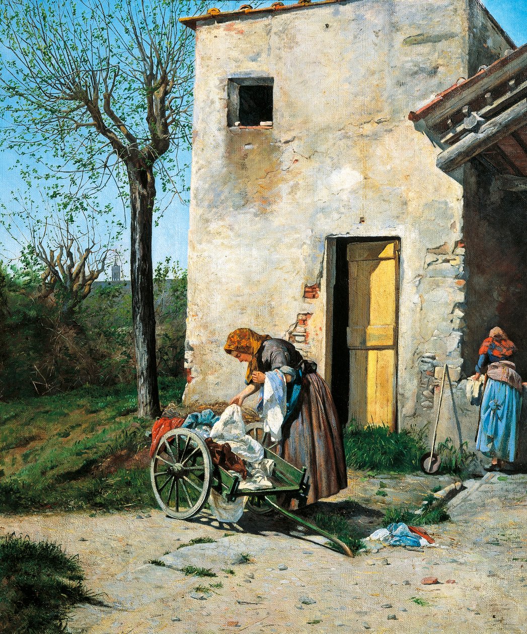 Washerwomen Near Florence by Silvestro Lega