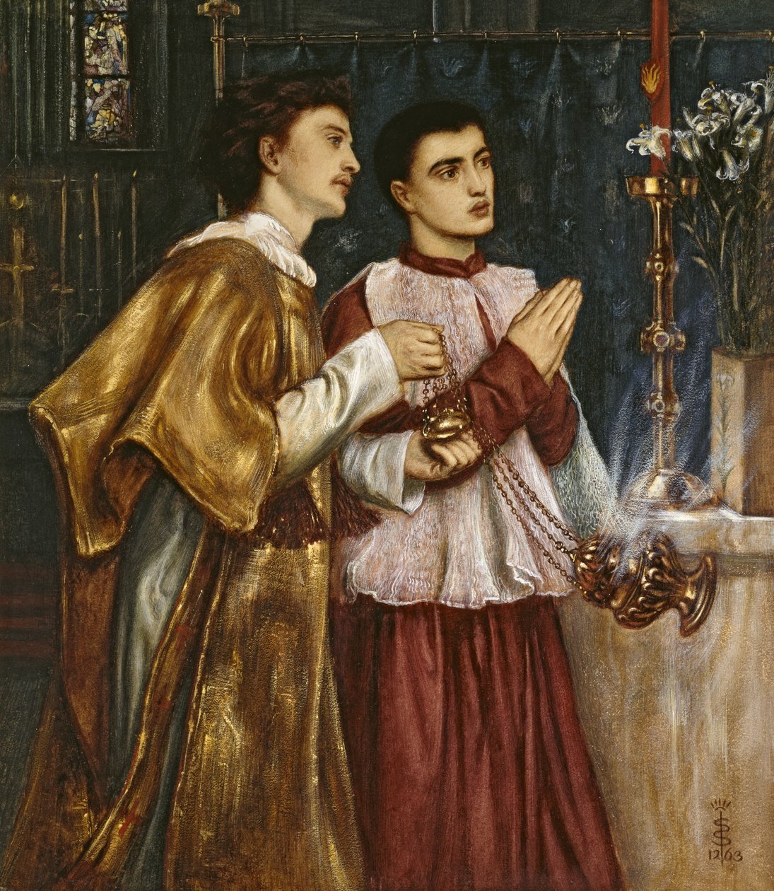 Two Acolytes Censing: Pentecost by Simeon Solomon