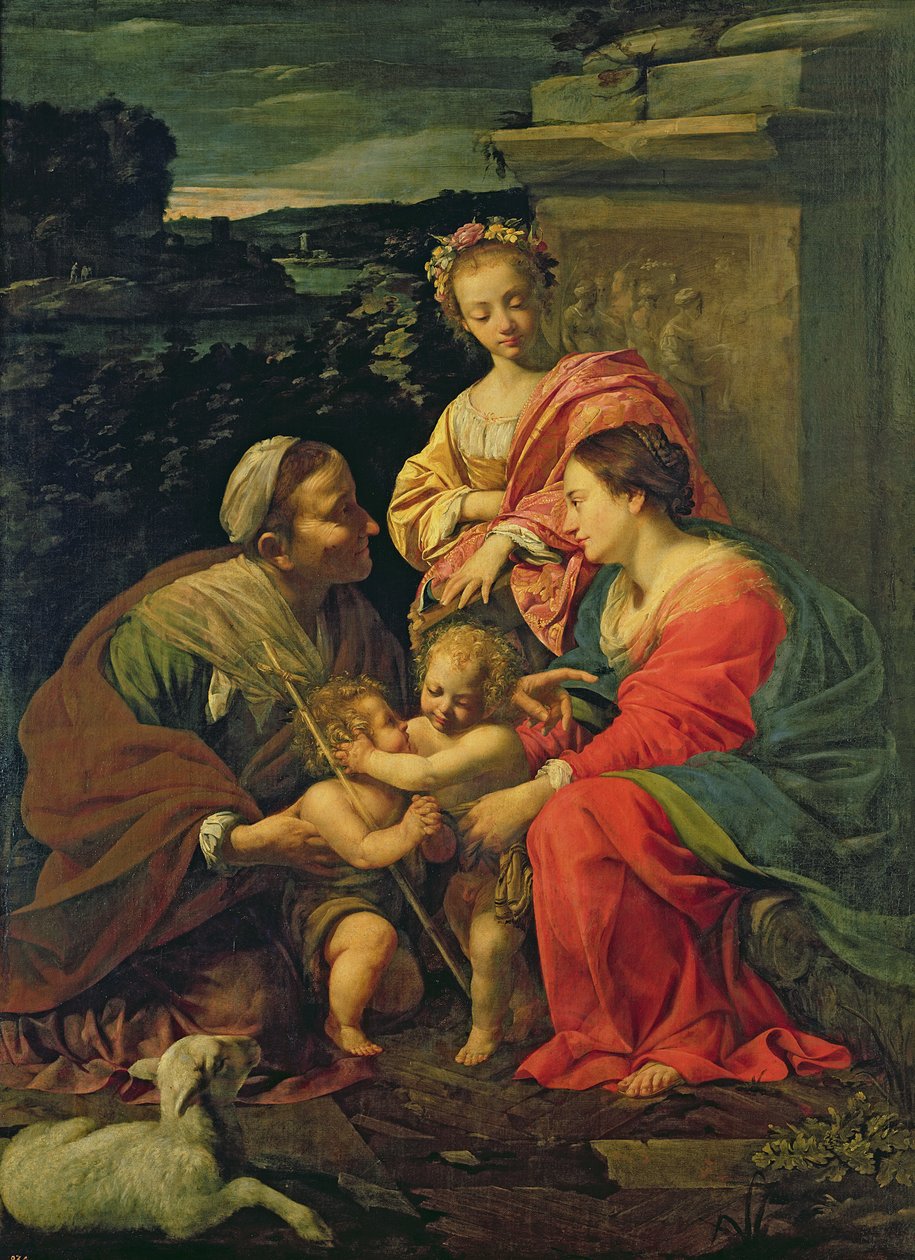 The Virgin and Child with St. Elizabeth, the Infant St. John and St. Catherine by Simon Vouet