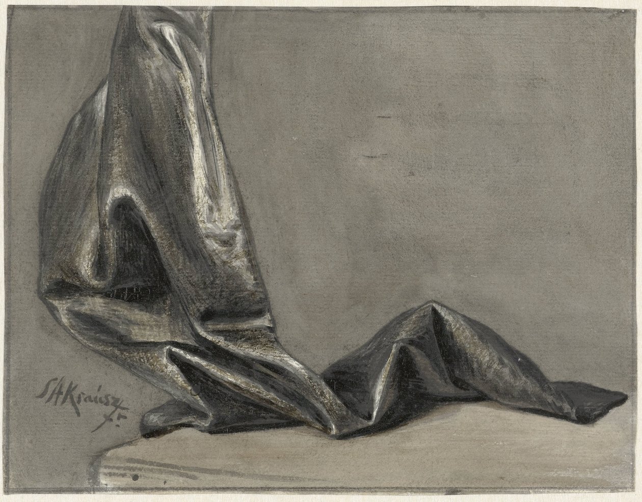 Drapery Study by Simon Andreas Krausz