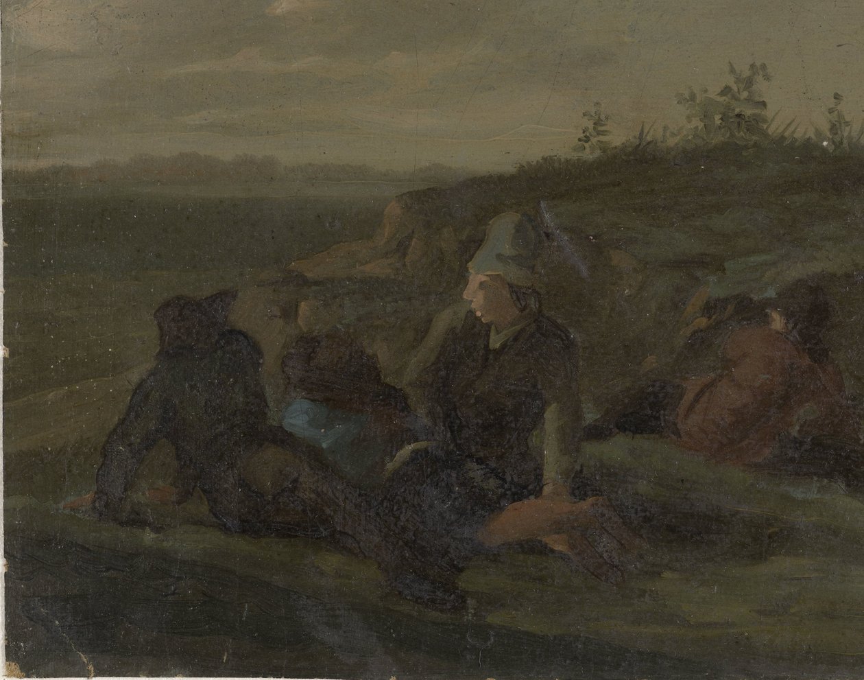 Peasants Resting in a Meadow by Simon Andreas Krausz