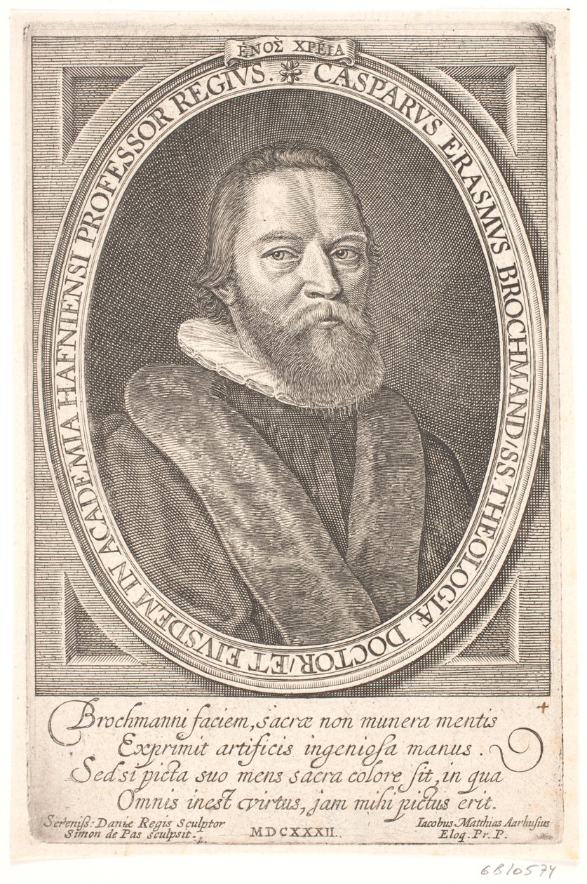 Bishop Jesper Rasmussen Brochmand by Simon de Pas