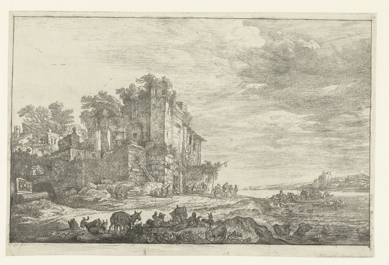 The Inn in a Ruin by Simon de Vlieger