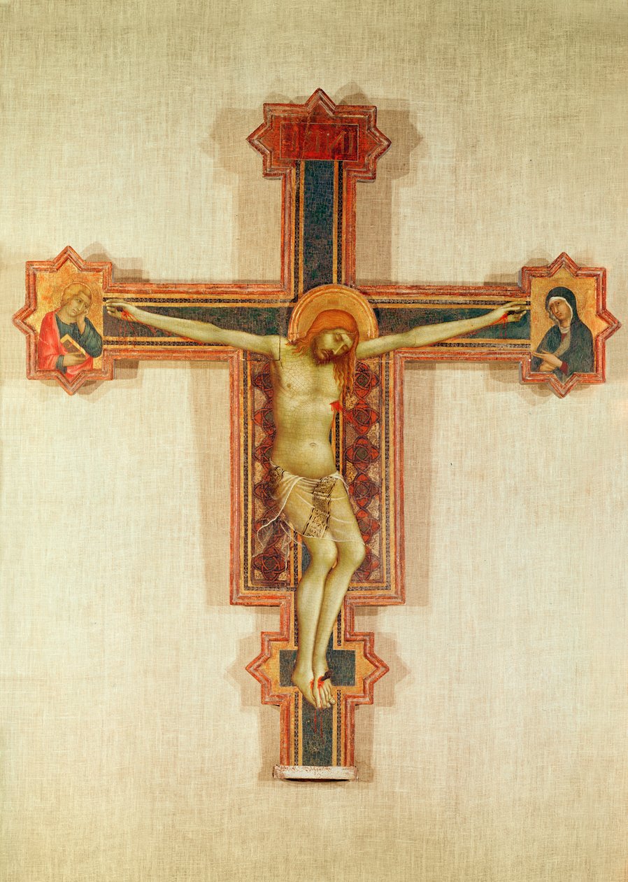 Crucifix with The Virgin and Saint John by Simone Martini