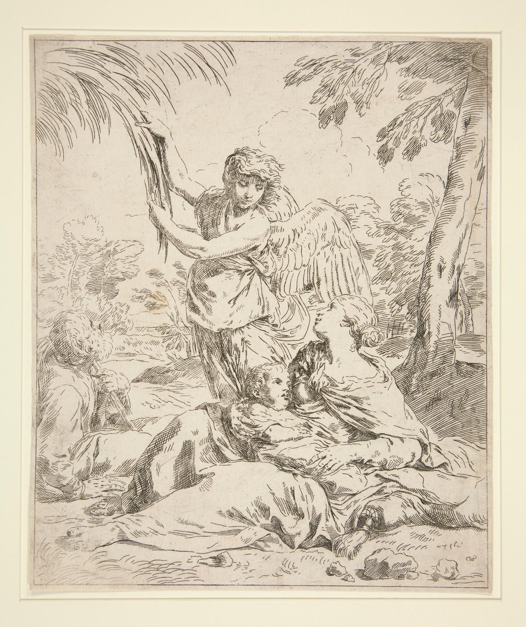 Rest on the Flight into Egypt by Simone Cantarini