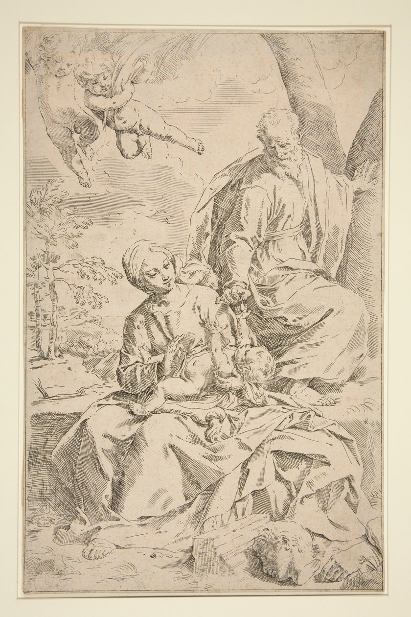 Rest on the Flight into Egypt by Simone Cantarini
