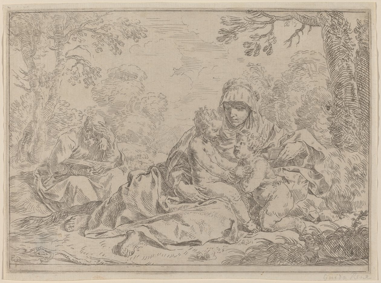 The Holy Family by Simone Cantarini