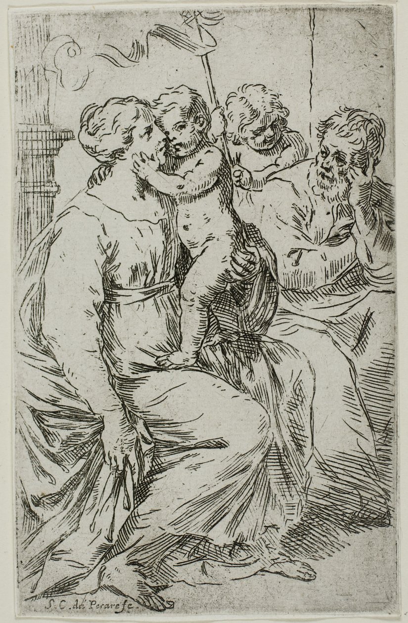 The Holy Family by Simone Cantarini