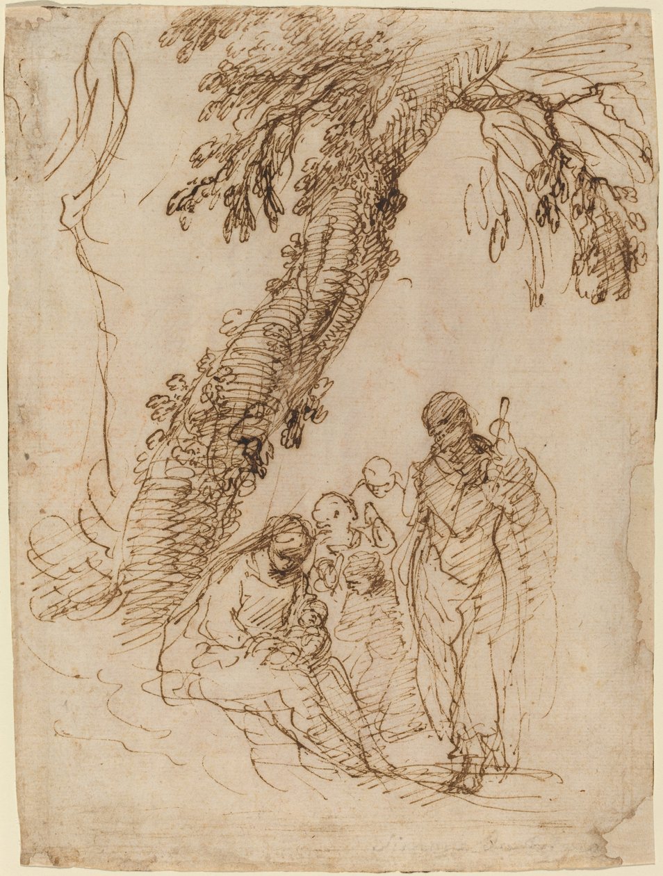 The Holy Family under a Tree by Simone Cantarini