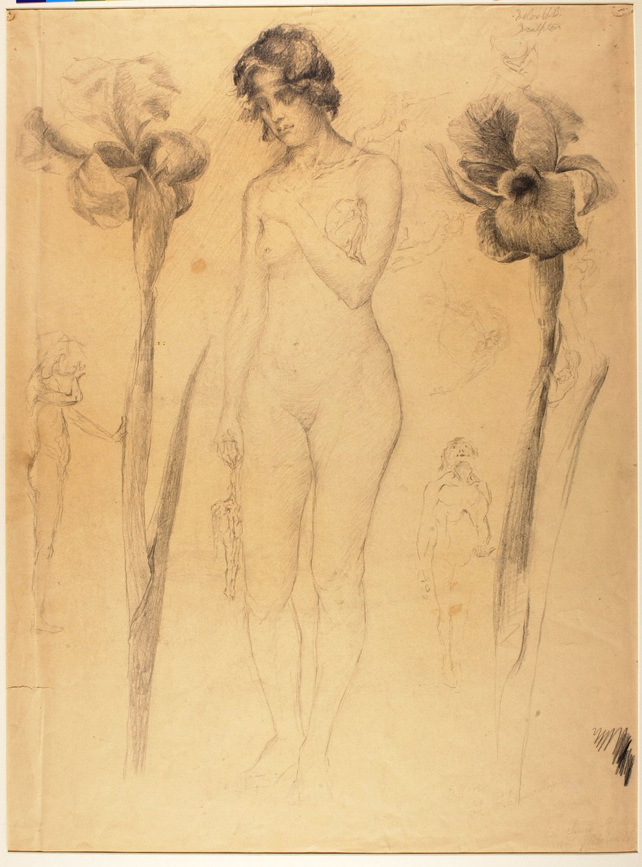 Nude and Iris by Solon H. Borglum