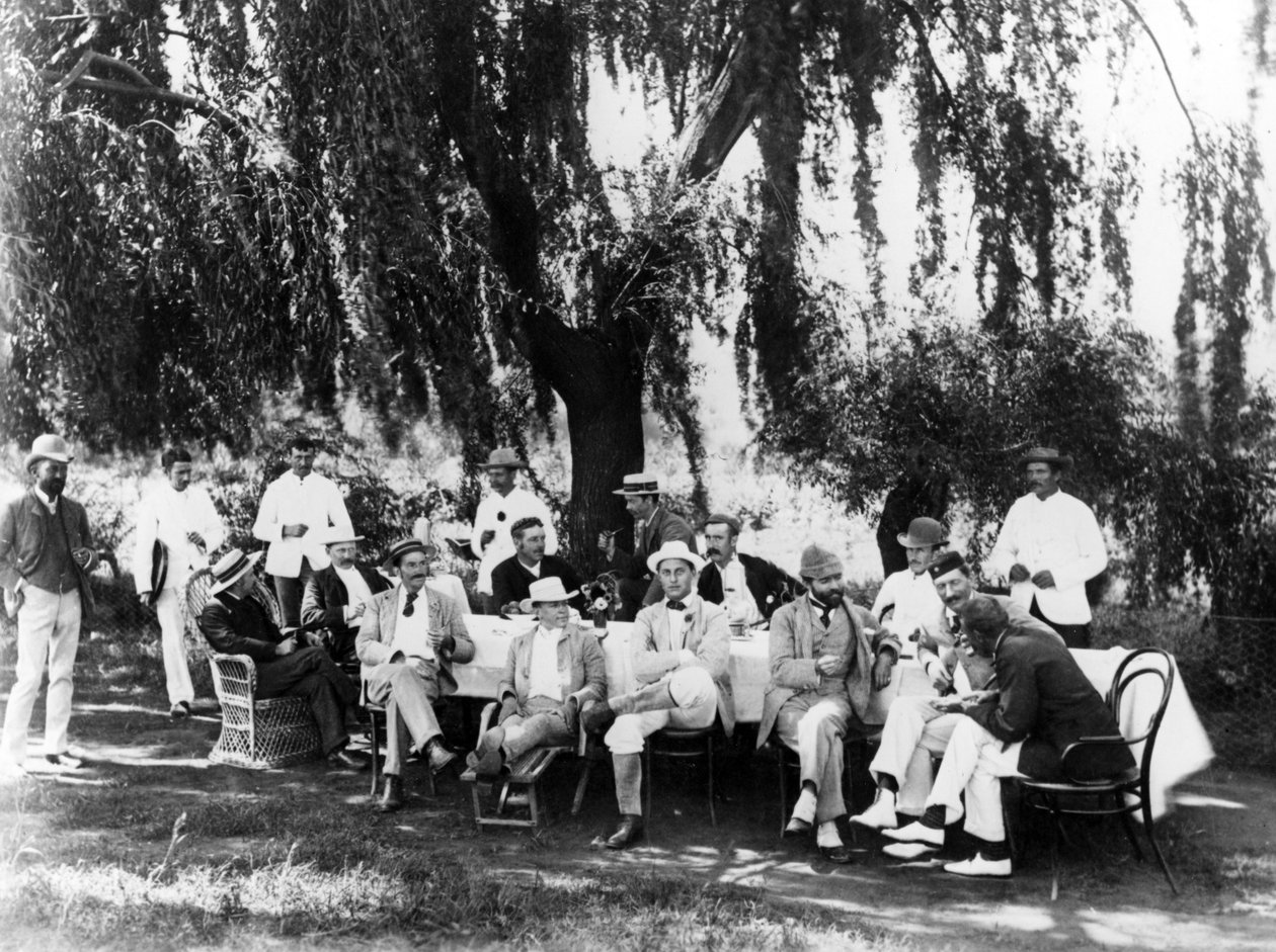 English Cricketers at Breakfast, Willow Grove, Johannesburg by South African Photographer