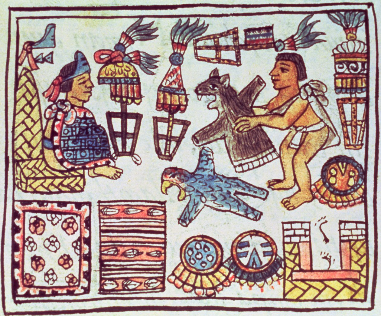 Montezuma II Receiving Tributes by Spanish School