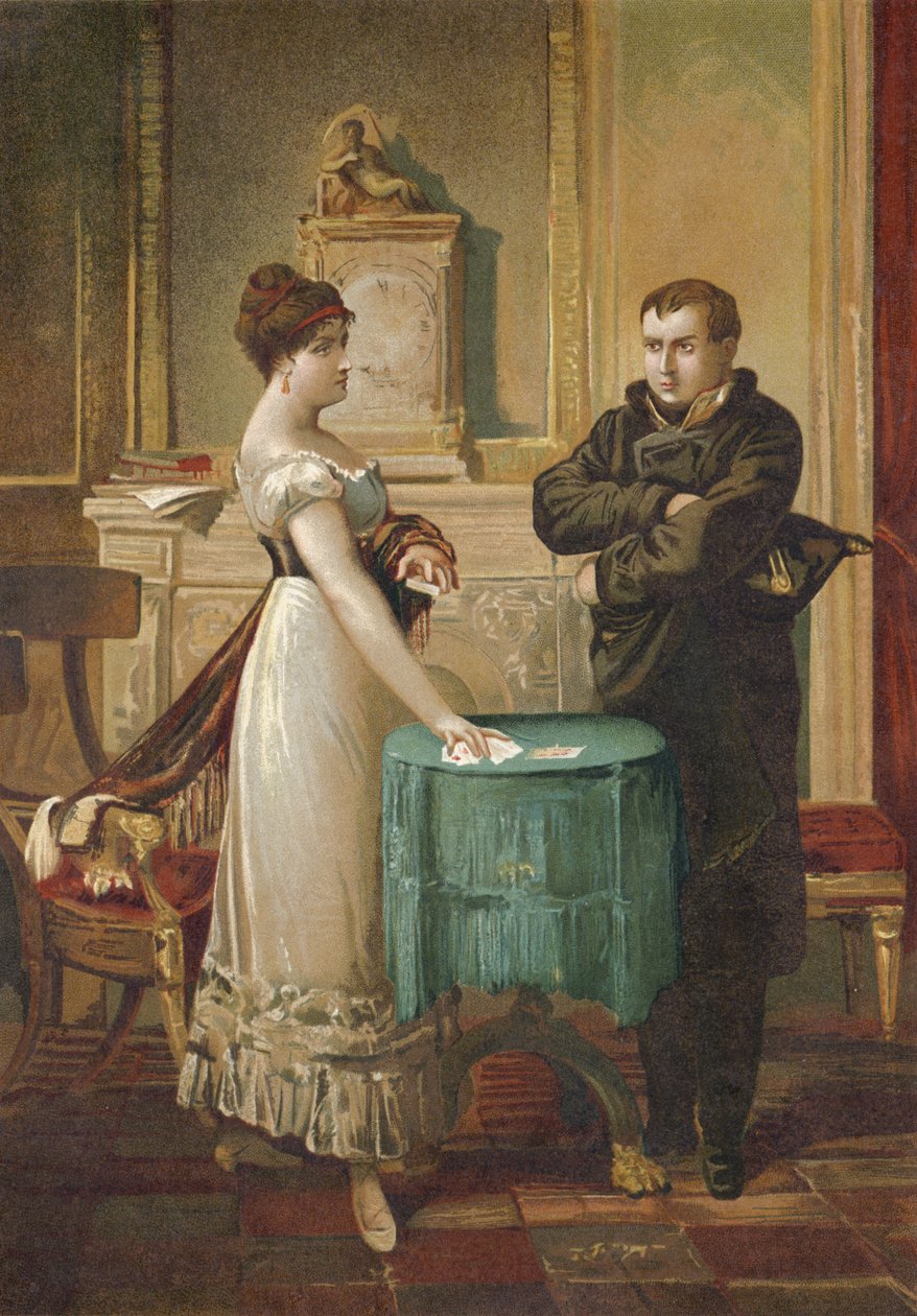 Napoleon Consulting the Fortune Teller Marie Anne Lenormand by Spanish School