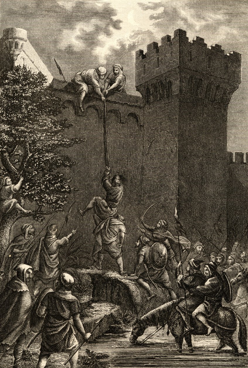The taking of Cordoba by the Arabs in 712 AD by Spanish School