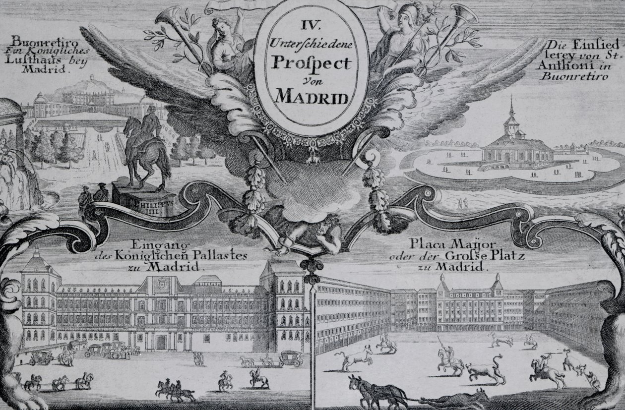 View of the city of Madrid by Spanish School
