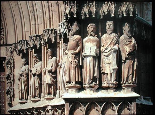 Jamb figures from the main portal facade by Spanish School