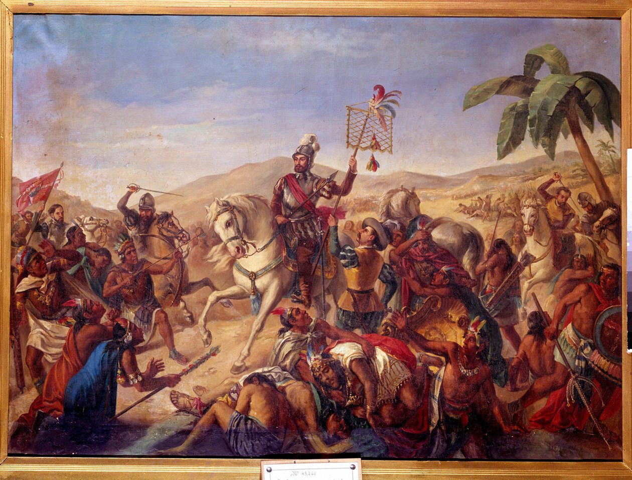 Battle of Otumba on July 7 by Spanish School