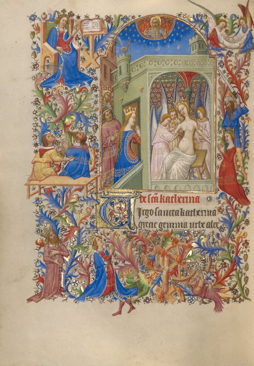 Saint Catherine Tended by the Angels and Visited by the Queen by Spitz Master