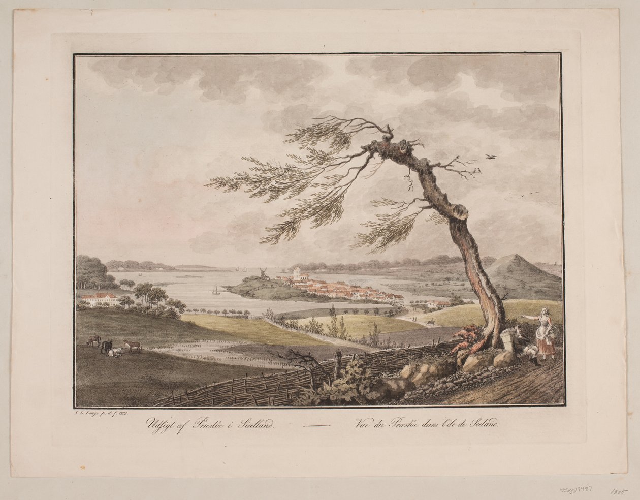 View of Præstø in Zealand by Søren L. Lange