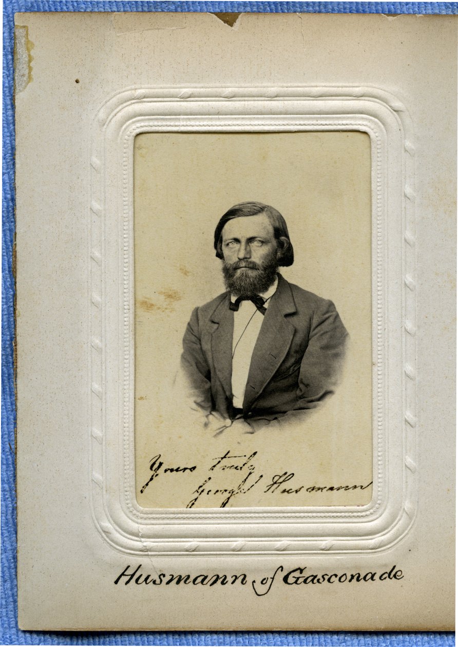 Bust Portrait of a Bearded Man in a Suit Facing Forward by St. Louis B. Kihlholz