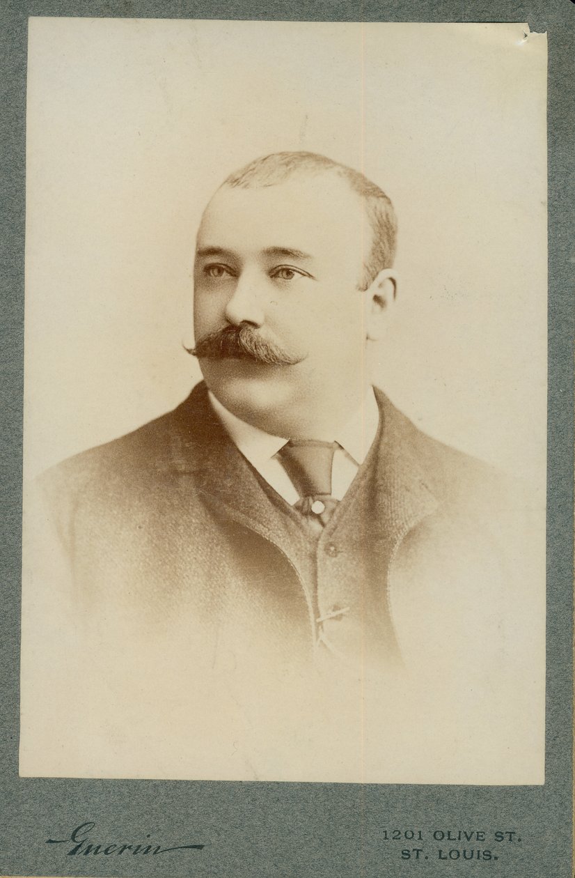 Bust Portrait of Clarence F. Newcomb Wearing a Suit, Vest, and Tie, with His Head Turned to the Left by St. Louis F.W. Guerin