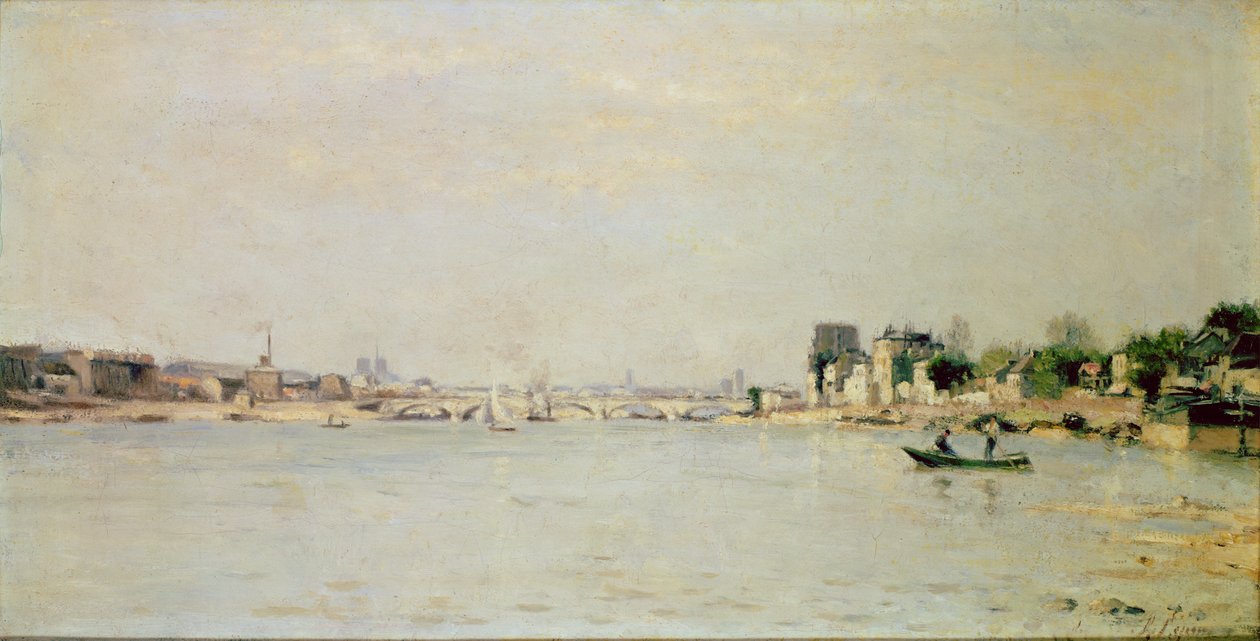 View on the River Seine by Stanislas Victor Edouard Lepine