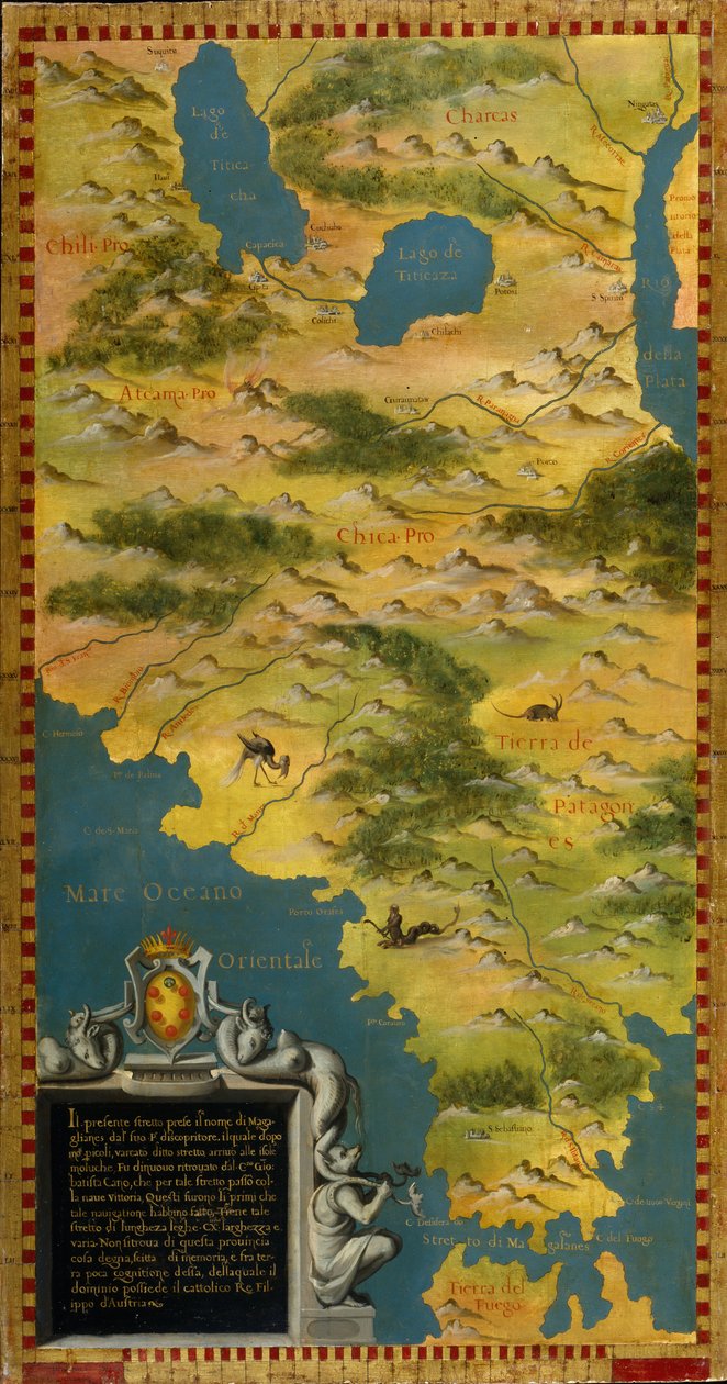 Chile and Argentina with the Magellan Strait by Stefano Bonsignori