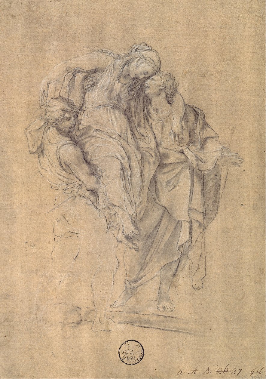Two Men Carrying a Body by Stefano Pozzi