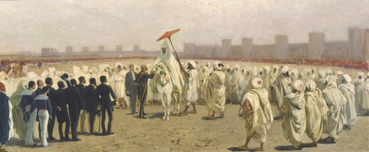 Reception of the Italian Embassy in Morocco by Stefano Ussi