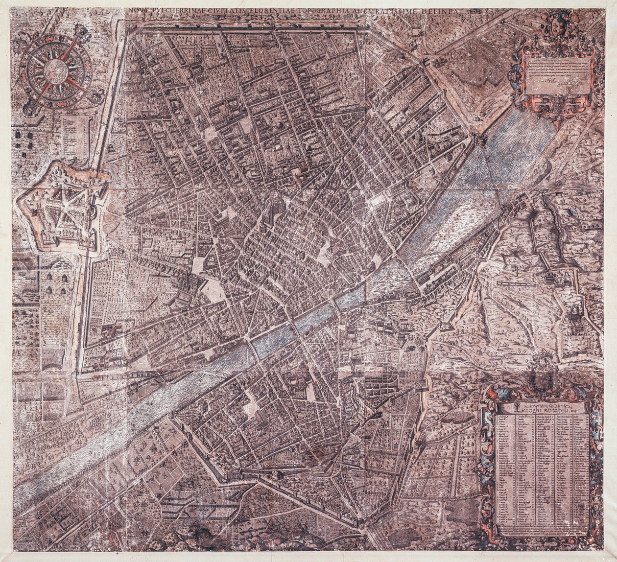 Map of Florence by Stefano Buonsignori