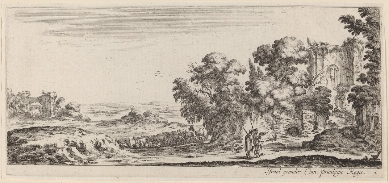 Landscape with Ruins by Stefano della Bella