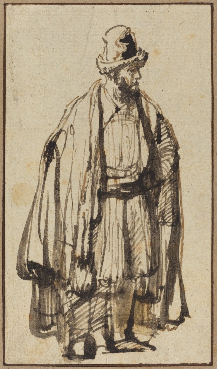 An Oriental by Style of Rembrandt van Rijn