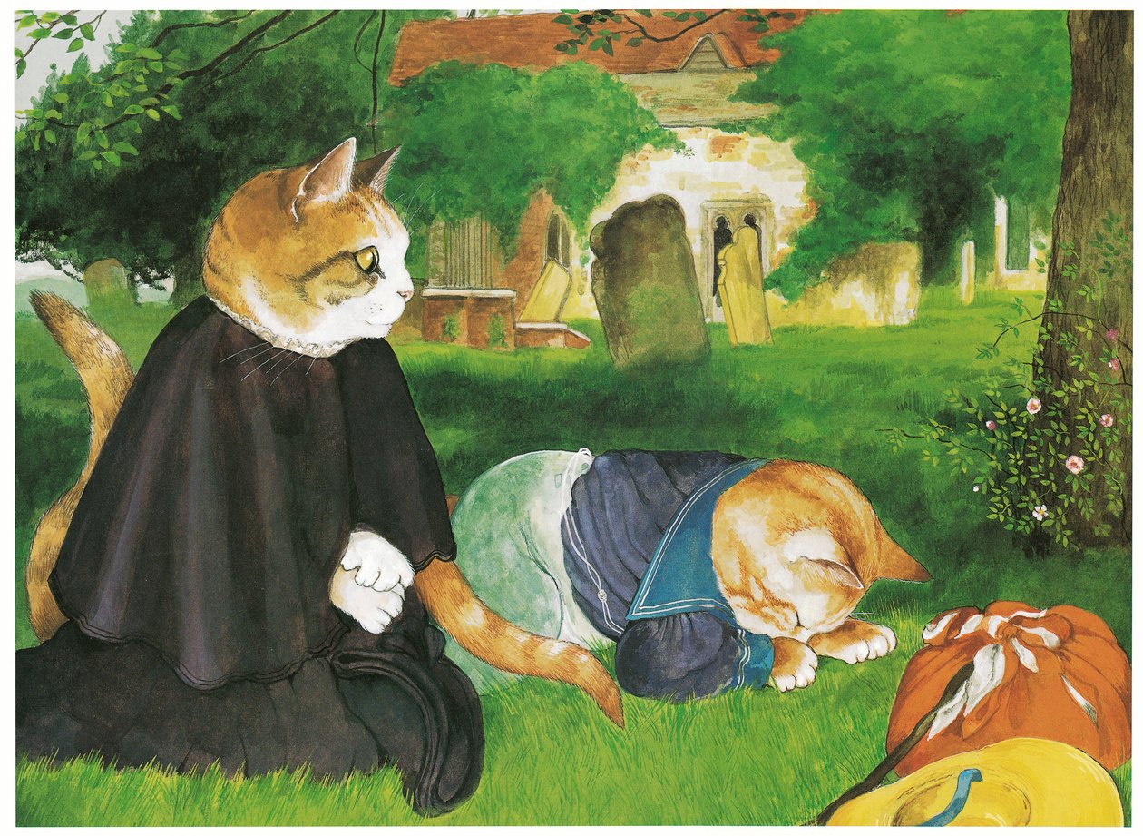 Illustration from Pre-Raphaelite Cats by Susan Herbert