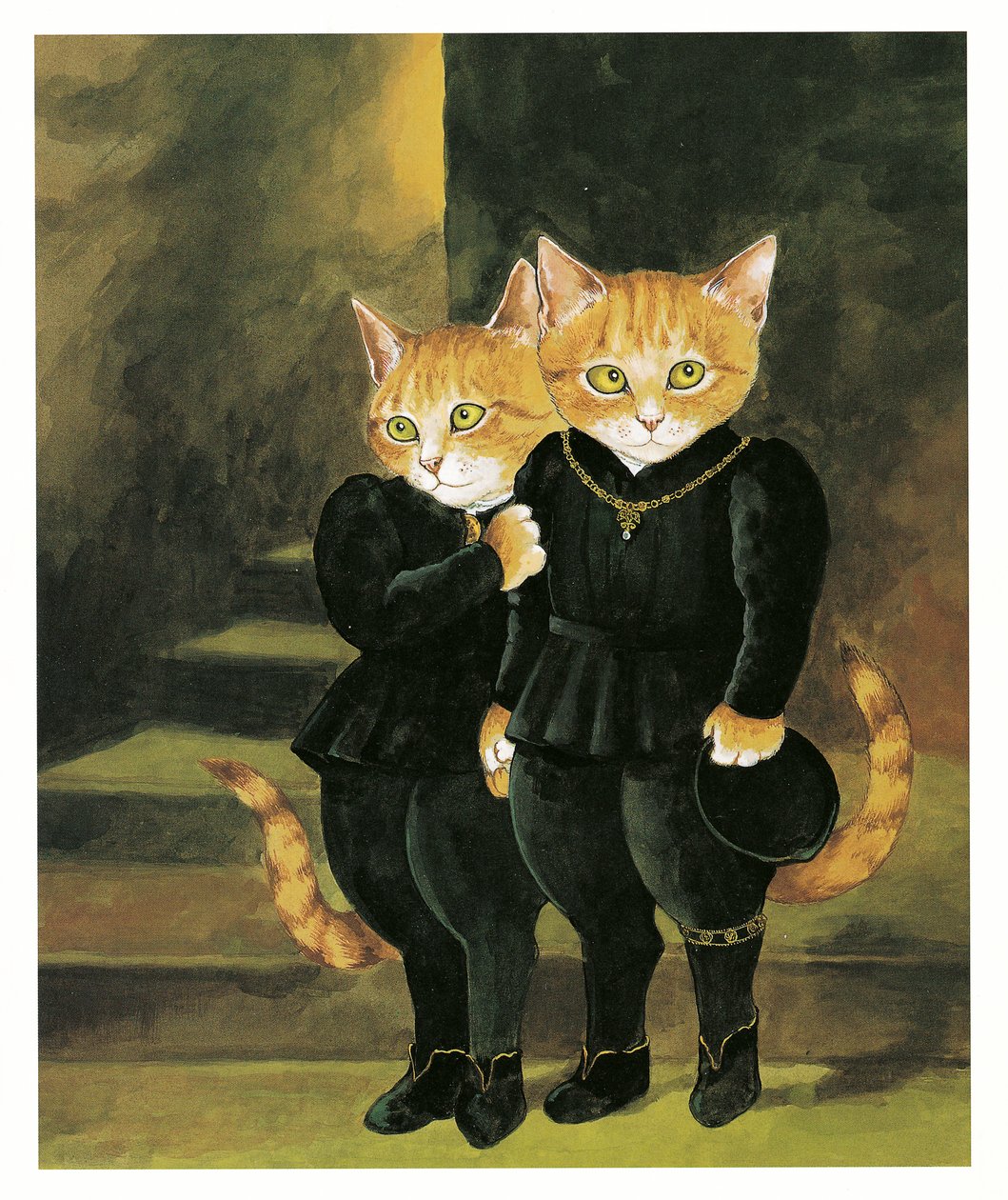 Illustration from Pre-Raphaelite Cats by Susan Herbert